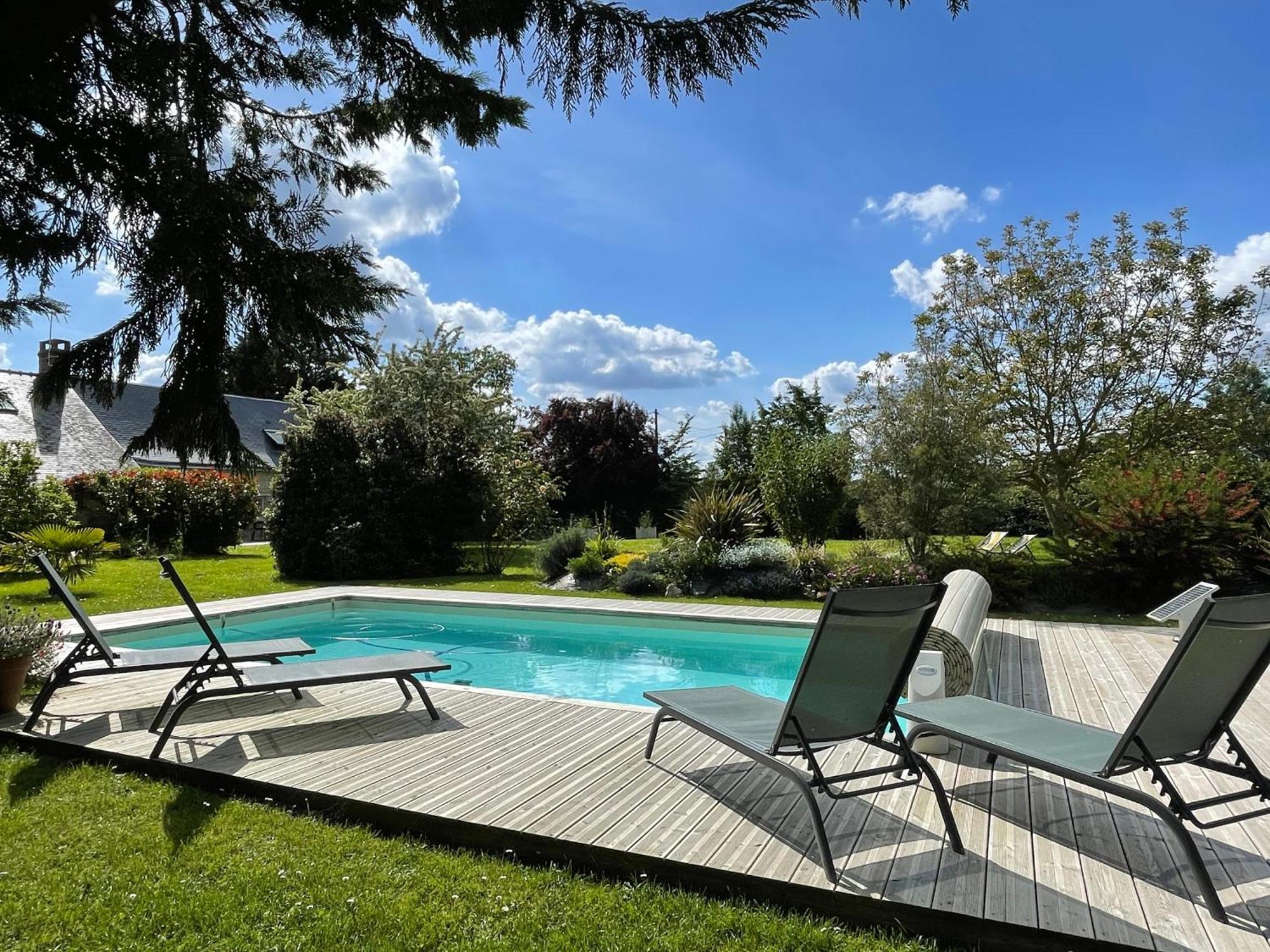 Chambres D Hotes Avec Piscine Et Spa La Foliere Saumur Villebernier ภายนอก รูปภาพ